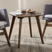 Baxton Studio Dahlia-Walnut-ET Dahlia Mid-Century Modern Walnut Wood End Table